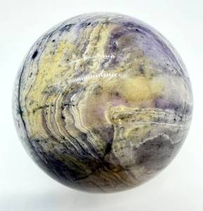 lot 119 image: Fluorite Sphere - Natural Purple & Yellow Banding