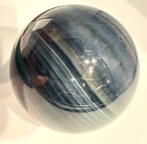 lot 120 image: Blue Banded Agate Sphere
