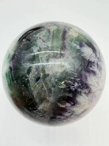 lot 135 image: Fluorite Sphere - Green & Purple Crystal Ball