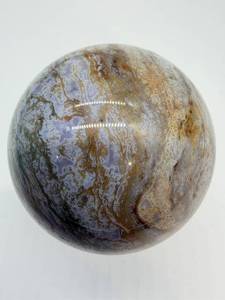 lot 136 image: Polished Jasper Sphere - Decorative Stone Ball, Multi-Color Veining