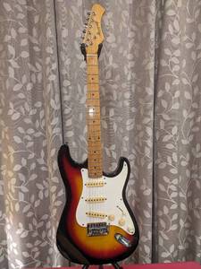 lot 2 image: 1988 Harmony H80 Sunburst Fender Strat Style Guitar