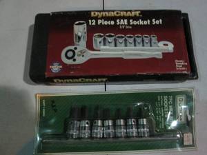 lot 57 image: 12pc 38in drive SAE Socket and Rat...