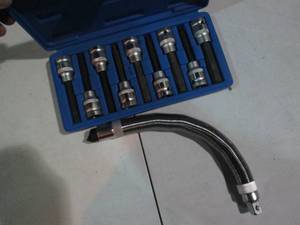 lot 59 image: 9pc 12in drive hex bit socket set ...