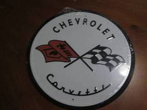 lot 500 image: Corvette metal sign...