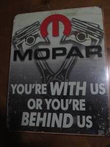 lot 501 image: Mopar metal sign...