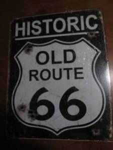 lot 508 image: Historic Old Route 66 metal sign...
