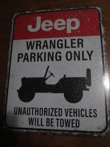 lot 520 image: Jeep metal sign...