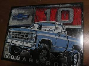 lot 522 image: Chevrolet Truck metal sign...