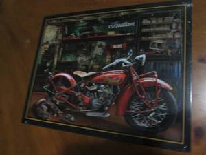 lot 523 image: Indian Mortorcycles metal sign...