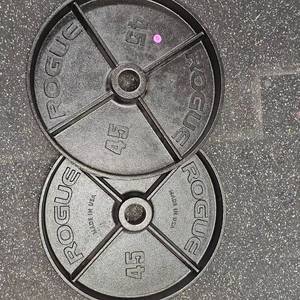 Rogue Black Steel 45lb. Plate Set