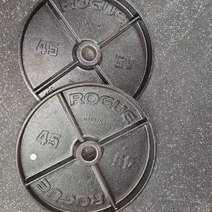 Rogue Black Steel 45lb. Plate Set