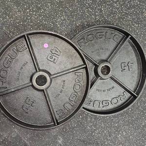 Rogue Black Steel 45lb. Plate Set