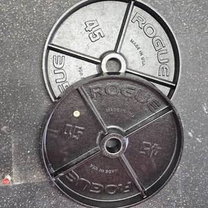 Rogue Black Steel 45lb. Plate Set