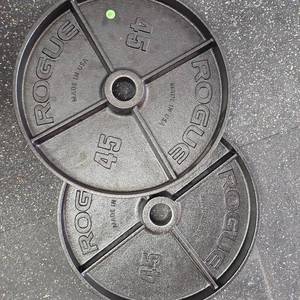 Rogue Black Steel 45lb. Plate Set