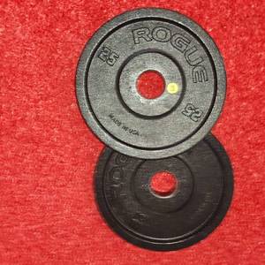 Rogue Black Steel 25lb. Plate Set