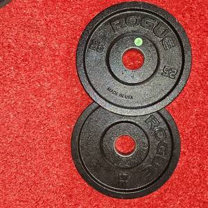 Rogue Black Steel 25lb. Plate Set