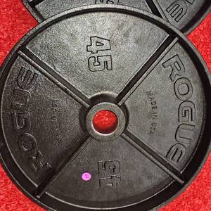 Rogue Black Steel 45lb. Plate Set