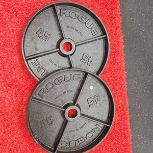 Rogue Black Steel 45lb. Plate Set