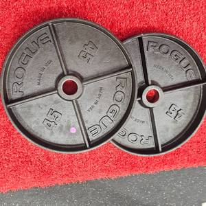 Rogue Black Steel 45lb. Plate Set