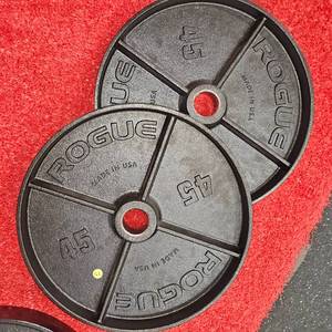 Rogue Black Steel 45lb. Plate Set