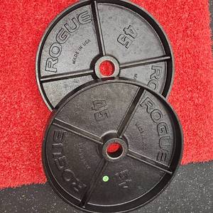 Rogue Black Steel 45lb. Plate Set
