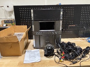 Karaoke System with Box Full of Karaoke CDs