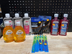 Toothbrushes, Mouthwash, Baby Shampoo