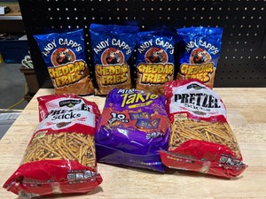 Cheddar Fries, Pretzels