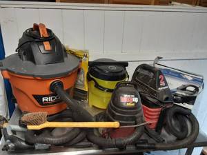 Assorted shop vacs