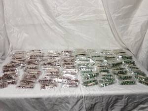 Huge lot of Cloisonn Beads blue and green