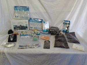 Assorted pillow cases & medical supplies