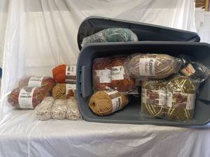 Large tote of yarn