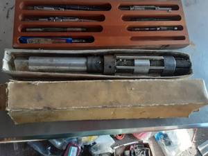 Vintage Chadwick & Trefethen adjustable reamer set in wooden case