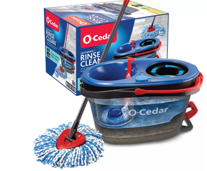 lot 100 image: O-Cedar RinseClean Spin Mop & Bucket System