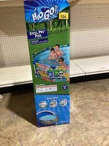 lot 324 image: H2OGO 9 Ft Steel Pro Pool (9ftx26)