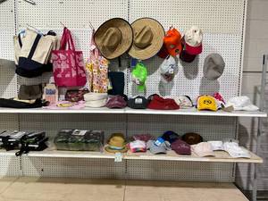 lot 301 image: LOT OF Assorted Totes, Hats, & Handbags