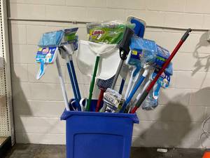 lot 304 image: LOT OF Brooms & Mops