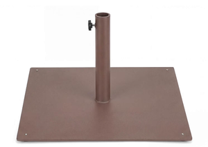 Costway 25 Square Patio Umbrella Base Weighted 42 LBS Outdoor Market Stand Footpads Brown (Slightly Used)