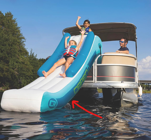 OBrien Inflatable Pontoon Boat Slide for Boating 105 x 70 x 24 (Used, Small HoleNeeds Patching)
