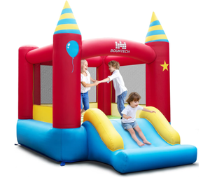 BOUNTECH Inflatable Bounce House, Bouncy House for Kids 3-10 Indoor Outdoor, Slide, Portable Backyard Mini Bounce House for Toddler Boys Girls Birthday Party Gifts With Blower
