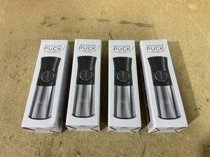 LOT OF 4 Wolfgang Puck Battery Operated Spice Mills (2 Red 2 Silver)