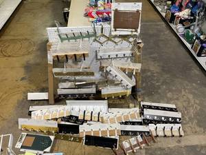 LOT OF Threshold & Brightroom Hook Racks, Shower Rod, & Retractable Gate