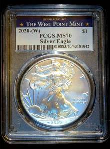 2020-W PCGS MS70 Silver Eagle
