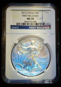 2012 NGC MS70 Silver Eagle, First Releases