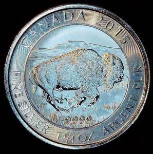 2015 1.25oz .9999 Silver $8 Canada Bison
