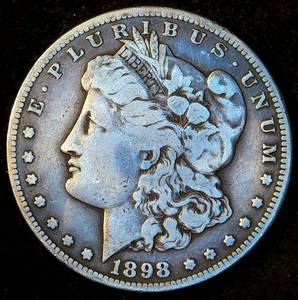 VG 1898-S Morgan Dollar, Nice Authentic Patina, Slightly Better Date