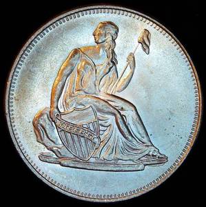 1oz 999 Seated Liberty Design Silver Round