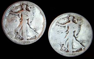 1918-P and 1918-S Walking Liberty Half Dollars
