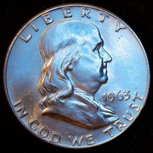 Uncirculated 1963-D Franklin Half Dollar, Near Full Luster