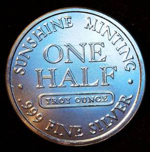 Half Oz .999 Sunshine Minting Silver Round